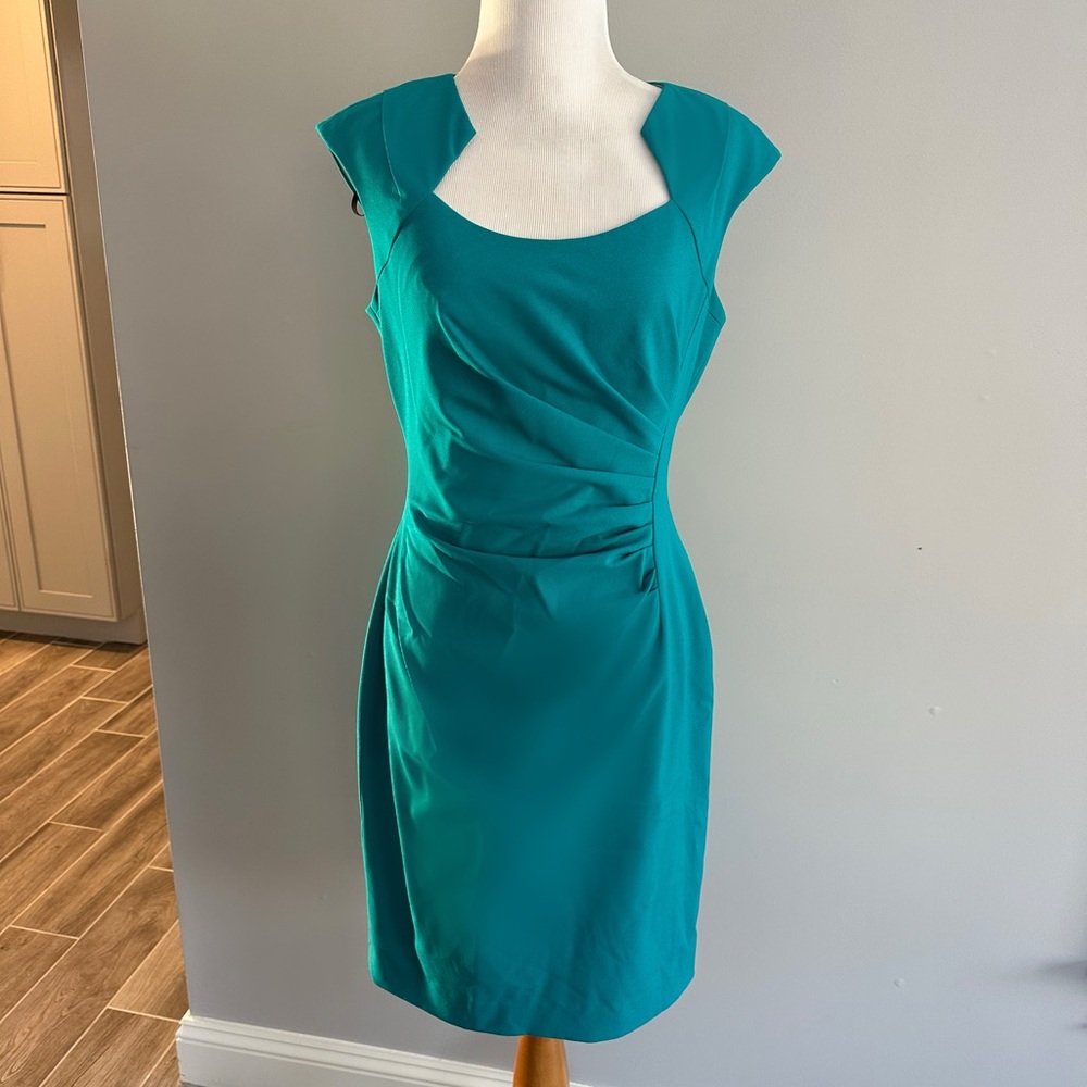Calvin Klein Classic Work Dress - Turquoise